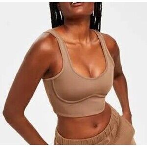 NWT Jenni Women's Tobacco Tan Style Not Size Corset Bra Crop Top Size SM #172